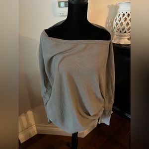 Off the shoulder dolman sleeve top